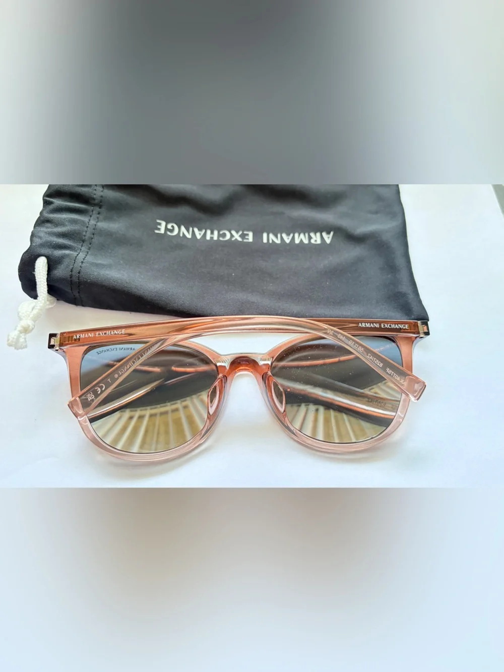 Armani Exchange Translucent Pink Sunglasses